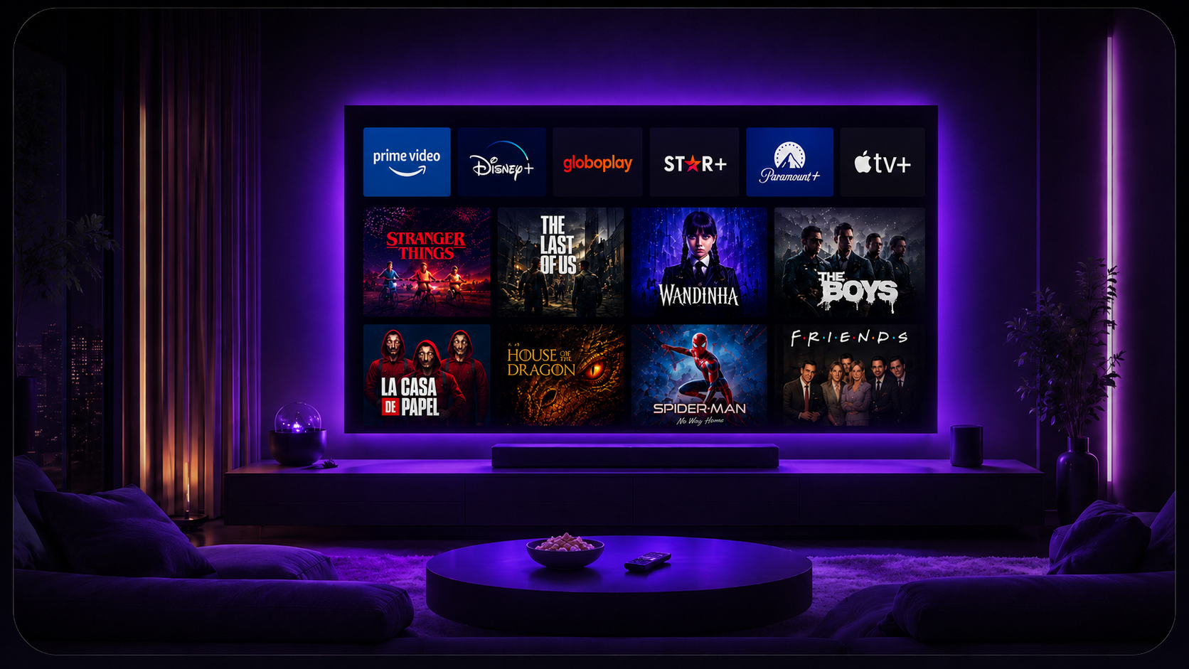 Filmes, séries e canais de TV